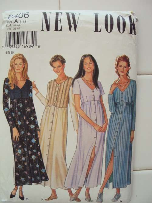 PINK RIBBON Jiffy Dress & waistcoat NEW LOOK 6406 Size A 8-18 Uncut & Unused