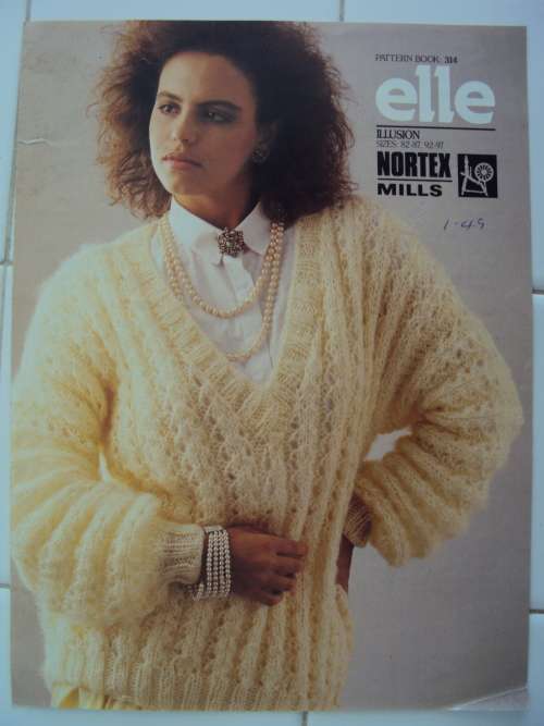 Elle Illusion hand knitting pattern No. 314  Size 82-97cm
