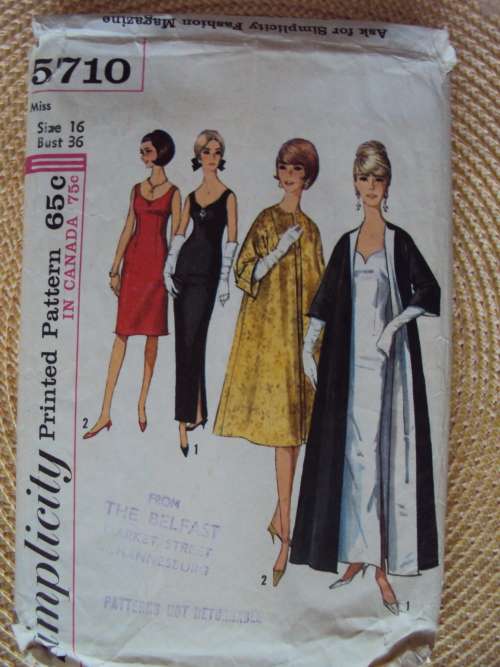 Dress & coat Simplicity 5710 Size 16  **pattern is vintage, COMPLETE & checked