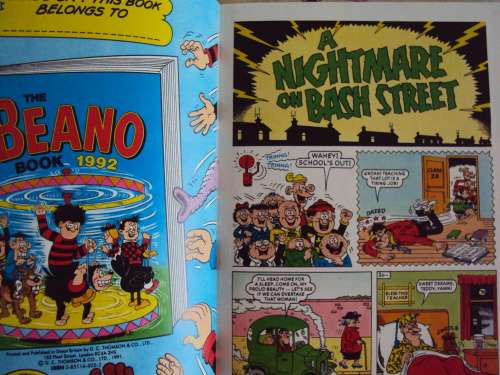 The BEANO BOOK 1992 Vintage hard cover VGC