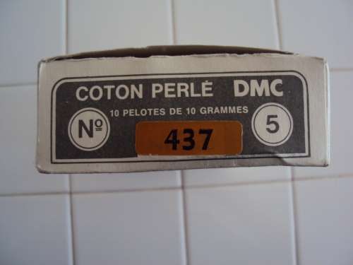 9 x unused balls of No.5 DMC Cotton Perle Crochet cotton antique gold colour #437 France