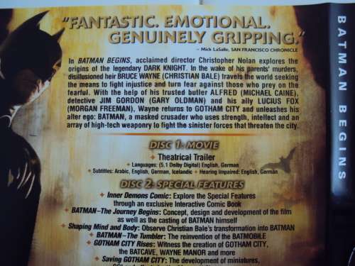 BATMAN BEGINS 2 disc Special Edition
