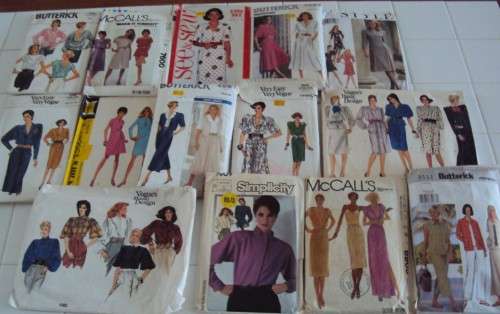 JOB LOT #46 Sassy Stash of 14x Ladies sewing patterns  **patterns are cut, not checked