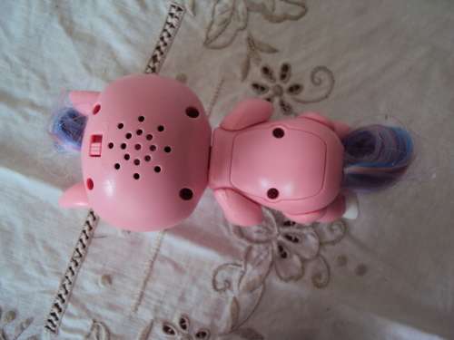 2 x hard plastic talking toys Unicorn (12cm) & monkey (12.7cm)good cond,