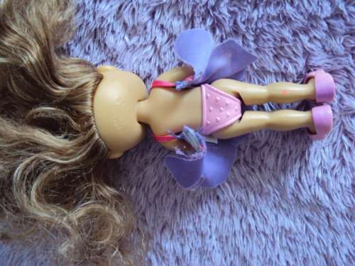 Adorable doll with curly hair orig shoes & dress 2006 OAA Play Along (mini Cabbage patch) 14cm tall