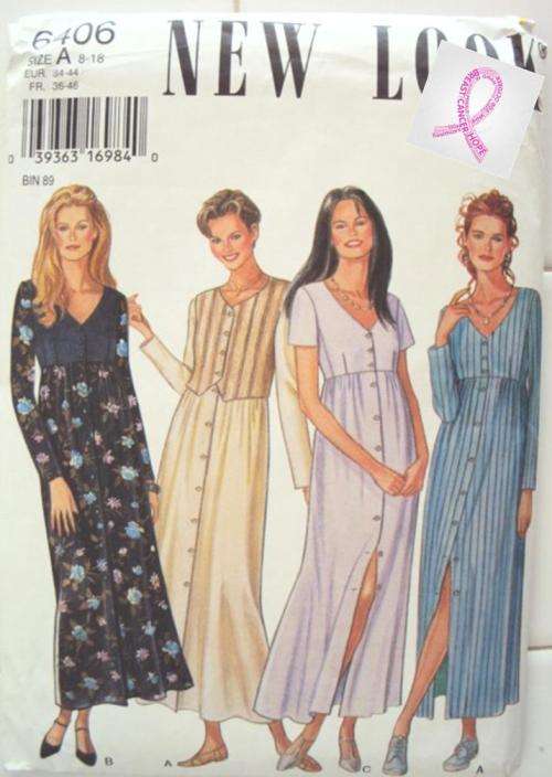 PINK RIBBON Jiffy Dress & waistcoat NEW LOOK 6406 Size A 8-18 Uncut & Unused