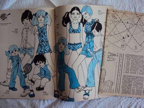 MARION No.262 Jan 1970 mag, Fabulous 70's sewing patterns (Holland/Dutch) 45pgs  + pattern insert