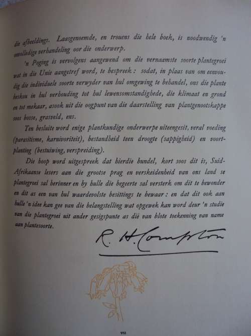 Our South African Flora complete 100 cigarette cards Foreward by R. Compton *firmly bound