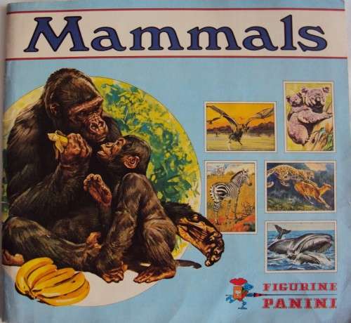 MAMMALS 1978 Vintage Panini Sticker album Complete firmly bound soft cover booklet