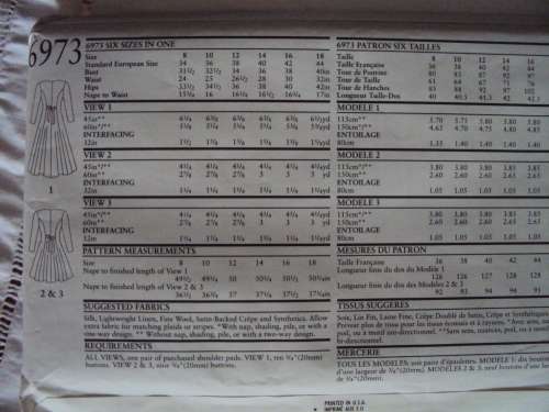 GORGEOUS DRESS NECK VARIATION 2 LENGTHS Size 8-18 NEW LOOK 6973 **Unused & Uncut