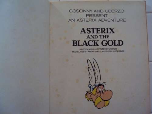 Asterix and the BLACK GOLD 80's Vintage HARD cover Goscinny & Uderzo
