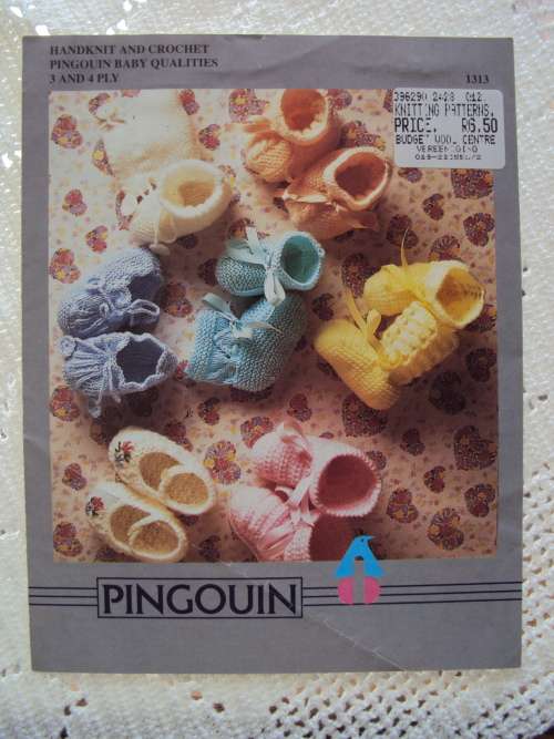 PINGOUIN Crochet & hand knit baby bootees 3 and 4 ply Pattern#1313