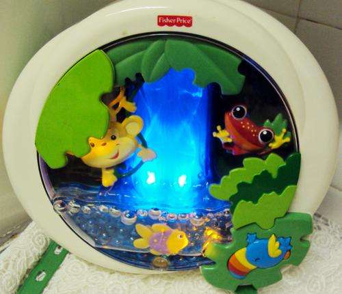 Fisher Price Mattel Baby Crib Soother Rainforest Peek a Boo - Musical Moving Jungle Sounds Show Box