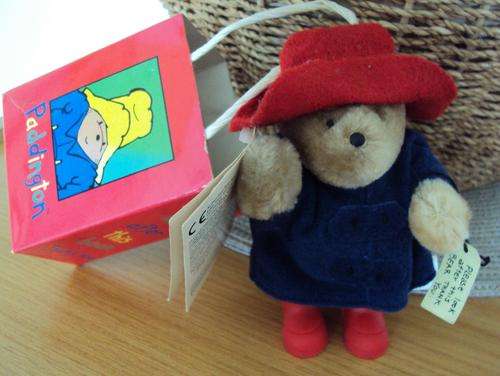 Mini Paddington Bear 12cm FULLY JOINTED in his red Wellington Boots