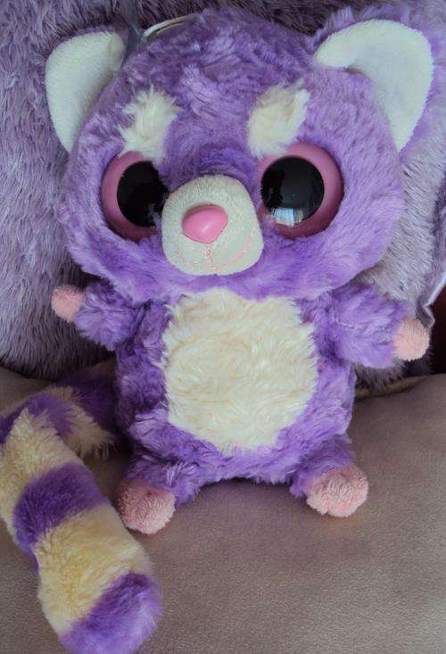 BIG BRIGHT EYES a lilac YooHoo soft plush - good cond.