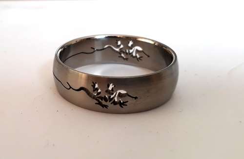 MARYKAY - STAINLESS STEEL RING - GHECKO/LIZARD SIZE 15