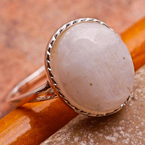 MARYKAY - JUST LOVELY - RAINBOW MOONSTONE SOLID .925 STERLING SILVER RING 7