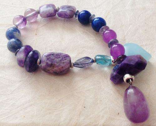 MARYKAY - Chakra string, Anja, Third Eye, Brow, Sixth Chakra, worry beads, purple,Indigo, blue