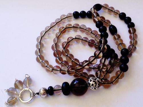 Marykay - Turkish Islamic 99 Prayer Beads, Tesbih, Tasbih, Misbaha, Sufi, Worry Beads, Smokey quartz