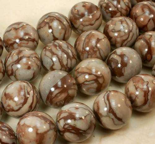 MARYKAY - NATURAL MUD VEIN JASPER GEMSTONE BEADS - IDEAL FOR CRAFTS/BEADING