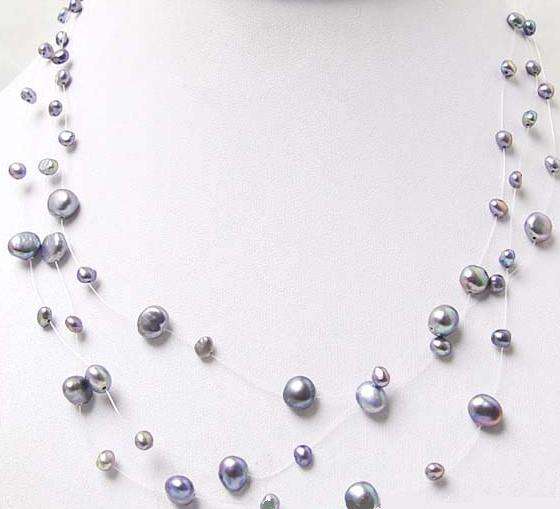 MARYKAY - CLASSIC ILLUSION GREY FRESHWATER CULTURED PEARL NECKLACE