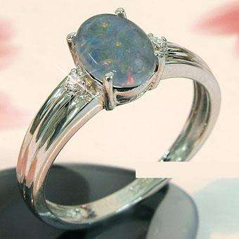 MARYKAY - GORGEOUS GENUINE AUSTRALIAN BLACK OPAL RING 6,5/N