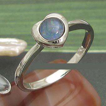 MARYKAY - GORGEOUS GENUINE AUSTRALIAN BLACK OPAL RING 7/O