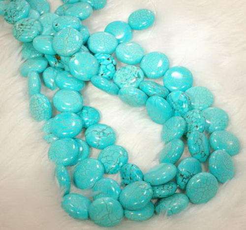 MARYKAY  - NATURAL TURQUOISE  GEMSTONE BEADS - IDEAL FOR CRAFTS/BEADING 16 B