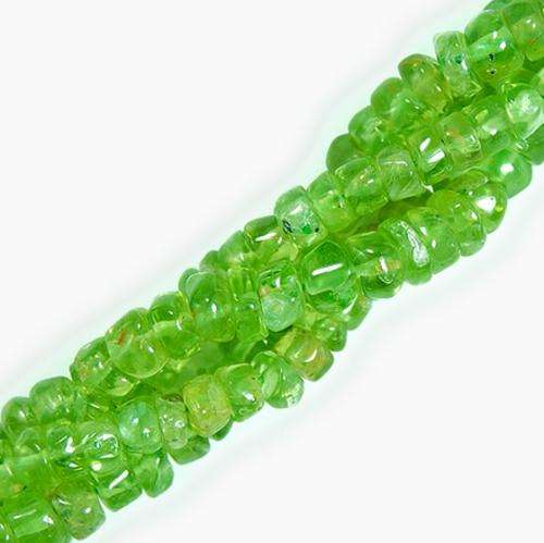 MARYKAY - NATURAL PERIDOT GEMSTONE BEADS - IDEAL FOR CRAFTS/BEADING 3.5R