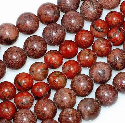 MARYKAY - NATURAL RED JASPER GEMSTONE BEADS - IDEAL FOR CRAFTS/BEADING 10mmR