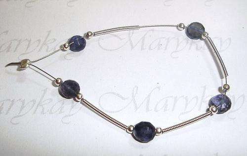 MARYKAY - NATURAL FACETED BUTTON IOLITE GEMSTONE BEADS