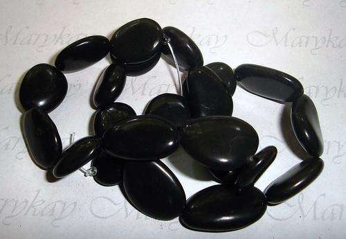 MARYKAY - NATURAL ONYX GEMSTONE BEADS - IDEAL FOR CRAFTS/BEADING 13/10 O