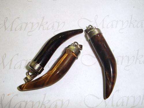 MARYKAY - BEAUTIFUL NATURAL GOLD TIGER EYE HORN GEMSTONE BEADS/PENDANTS - IDEAL FOR CRAFTS/BEADING 6