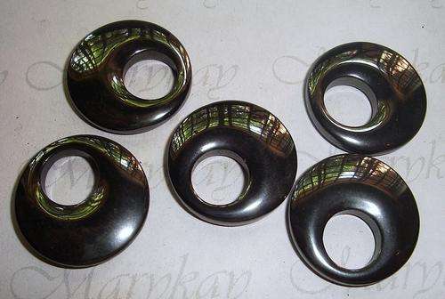 MARYKAY - NATURAL HEMATITE DONUT PENDANT/BEADS - BEADING/CRAFTING/JEWELLERY MAKING