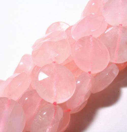 MARYKAY - NATURAL FACETED ROSE QUARTZ GEMSTONE BEADS -  CRAFTS/BEADING/JEWELLERY 14C