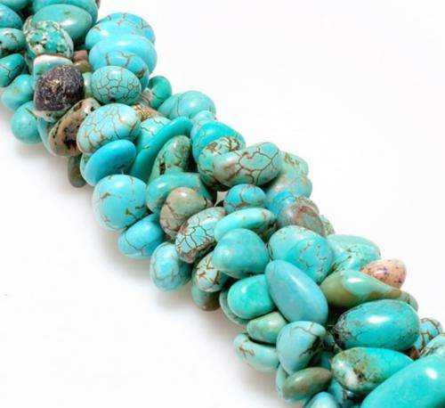 MARYKAY  - NATURAL BLUE TURQUOISE GEMSTONE BEADS - IDEAL FOR CRAFTS/BEADING 7/12N