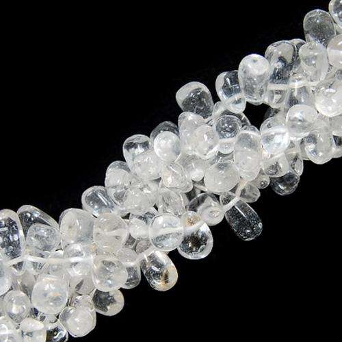 MARYKAY - NATURAL CRYSTAL CLEAR QUARTZ  GEMSTONE BEADS - CRAFTS/BEADING/JEWELLERY MAKING 10/5