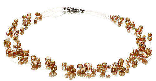 MARYKAY - CLASSIC ILLUSION COPPER FRESHWATER CULTURED PEARL NECKLACE