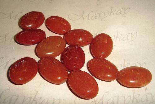 MARYKAY - LOVELY NATURAL RED AVENTURINE GEMSTONE BEADS -  CRAFTS/BEADING/JEWELLERY MAKING 12/17O