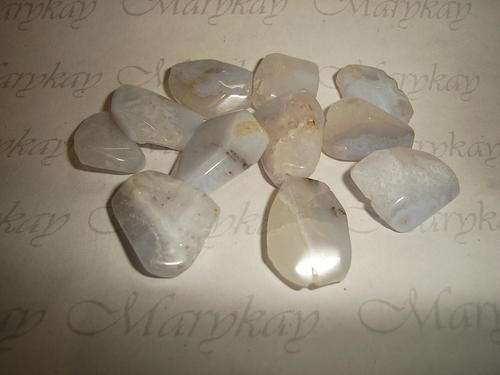 MARYKAY - FINE NATURAL BLUE LACE AGATE GEMSTONE BEADS - IDEAL FOR CRAFTS/BEADING