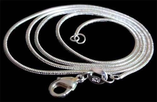 MARYKAY - CLASSIC STERLING SILVER PLATED SNAKE CHAIN NECKLACE 56CMS