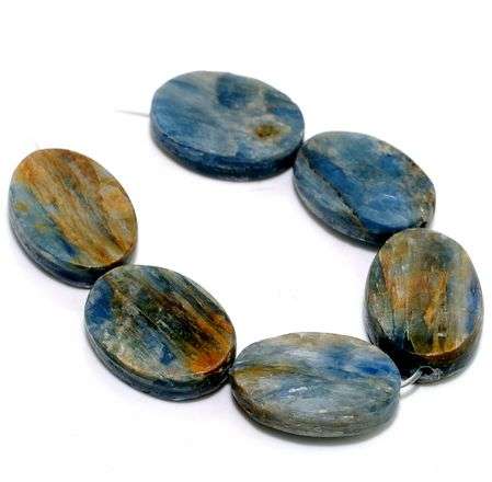 MARYKAY - NATURAL COOL BLUE KYANITE GEMSTONE BEADS 13/18O