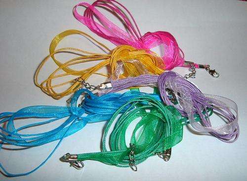 MARYKAY - BEAUTIFUL ORGANZA RIBBON VOILE AND CORD NECKLACE - PICK YOUR COLOUR