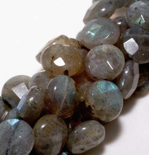 MARYKAY - GLISTENING FACETED NATURAL LABRADORITE GEMSTONE BEADS - IDEAL FOR CRAFTS/BEADING