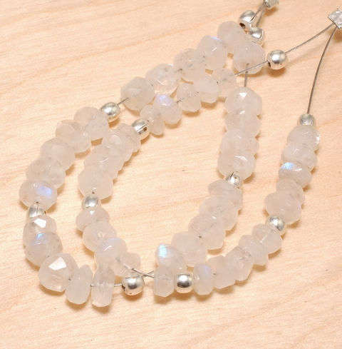 MARYKAY - FABULOUS FACETED RAINBOW MOONSTONE GEMSTONE BEADS - IDEAL FOR CRAFTS/BEADING 4mm