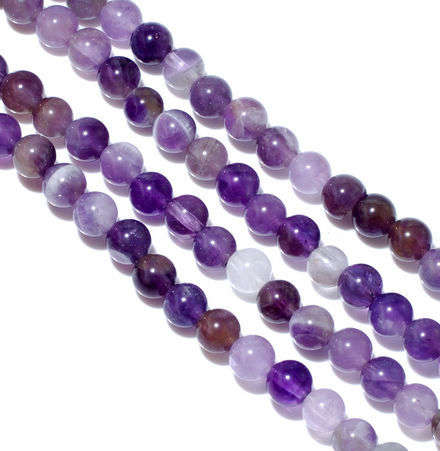 MARYKAY - FINE NATURAL AMETHYST GEMSTONE BEADS - IDEAL FOR CRAFTS/BEADING 5mm