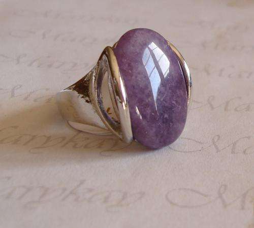 MARYKAY - STUNNING NATURAL AMETHYST DRESS RING - CRAFTED IN INDIA
