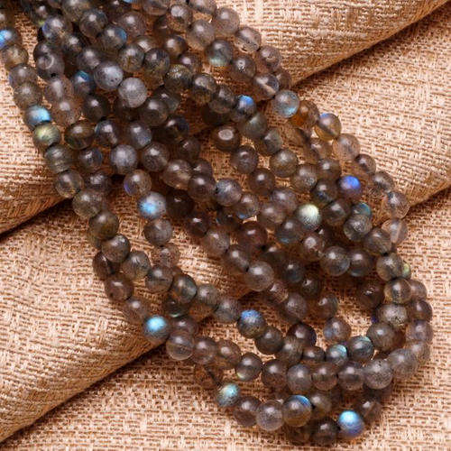 MARYKAY - LOVELY NATURAL LABRADORITE GEMSTONE BEADS - IDEAL FOR CRAFTS/BEADING 4.5/R