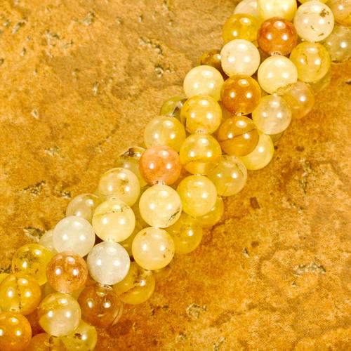 MARYKAY - NATURAL ORANGE JADE  BEADS - CRAFTS / BEADING / JEWELLERY MAKING 8/R