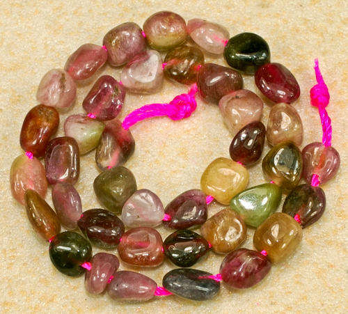 MARYKAY - NATURAL WATERMELON TOURMALINE NUGGET GEMSTONE BEADS